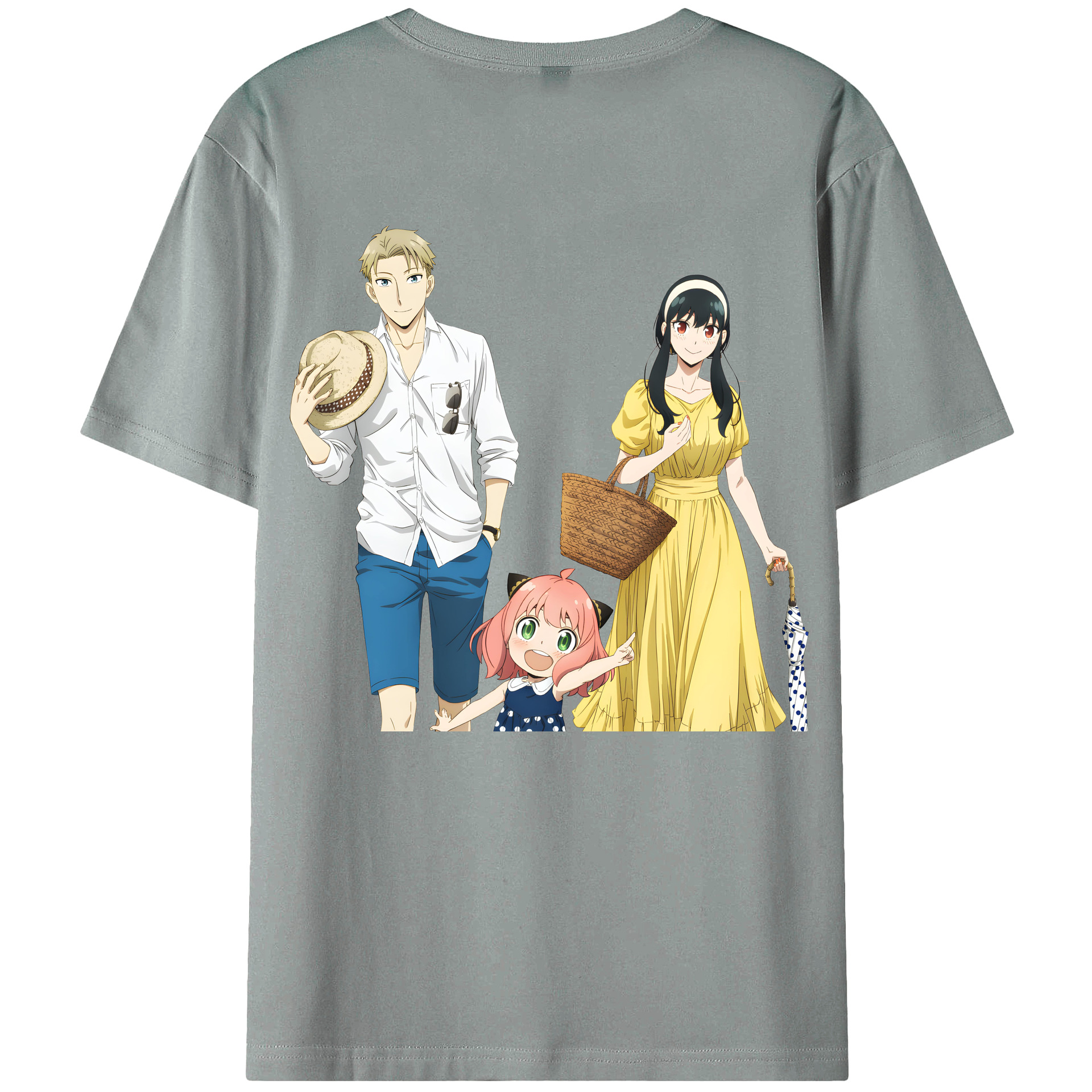 （画像用） SPY×FAMILY间谍家家酒 綿100％ メンズ半袖Tシャツ（バックプリント） 通気性